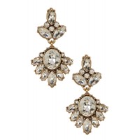 Glam Crystal Wisteria Marquise Stud Earrings 